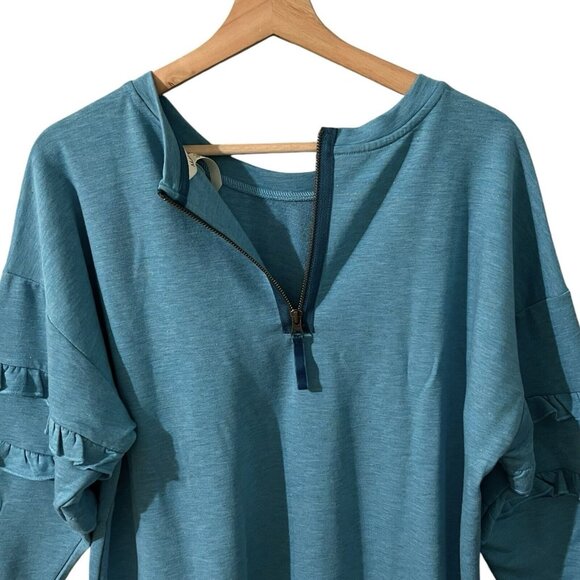 Matilda Jane Wonderment Our Song Sweatshirt Size XS Ruffle French Terry Crew - Picture 8 of 9